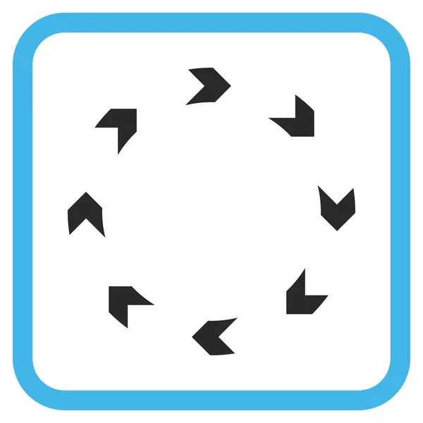 Ícone de vetor de circulação em um quadro — Vetor de Stock
