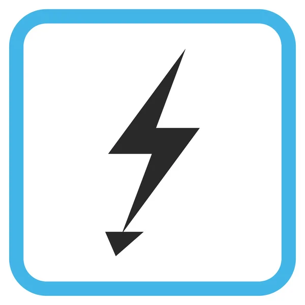 Elektrický úder vektorové ikony v rámečku — Stockový vektor