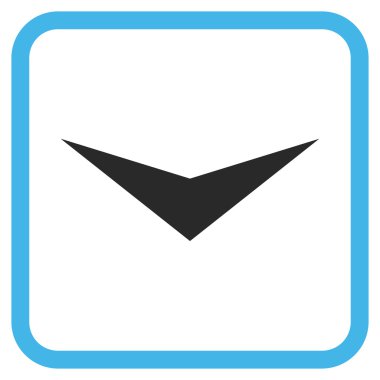 Vektör simgesi bir çerçeve içinde aşağı ok ucu