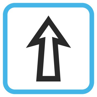 Vektör simgesi bir çerçeve içinde yukarı ok