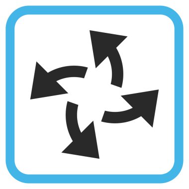 Santrifüj oklar bir çerçeve içinde simge vektör