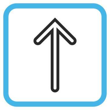 Vektör simgesi bir çerçeve içinde yukarı ok