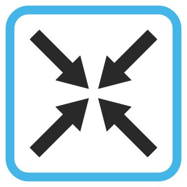 Merkezi oklar bir çerçeve içinde simge vektör