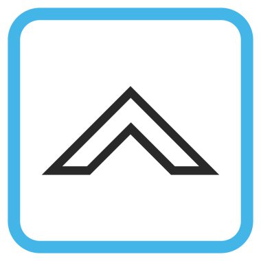 Vektör simgesi bir çerçeve içinde yukarı ok ucu