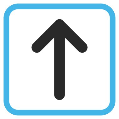 Vektör simgesi bir çerçeve içinde yukarı ok