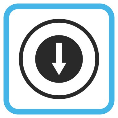 Bir çerçeve içinde yönlü ok vektör simgesi