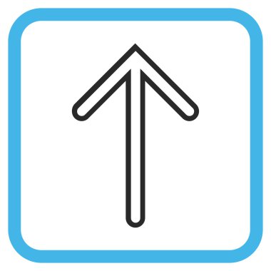 Vektör simgesi bir çerçeve içinde yukarı ok