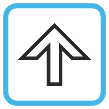 Vektör simgesi bir çerçeve içinde yukarı ok