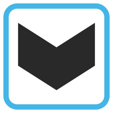 Vektör simgesi bir çerçeve içinde aşağı yön