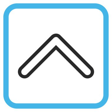 Vektör simgesi bir çerçeve içinde yukarı ok ucu