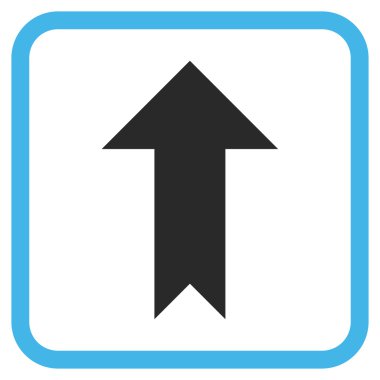 Vektör simgesi bir çerçeve içinde yukarı ok