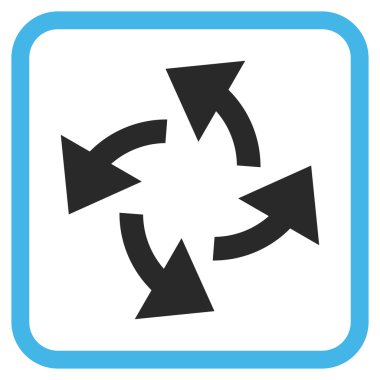 Santrifüj oklar bir çerçeve içinde simge vektör