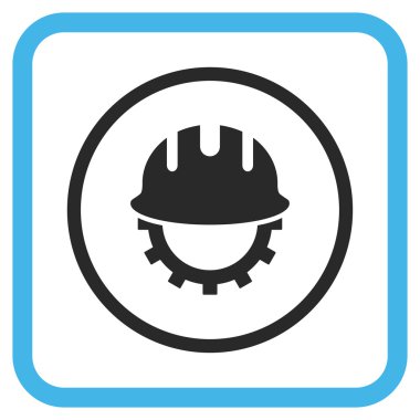 Geliştirme işçisi vektör simgesi bir çerçeve içinde