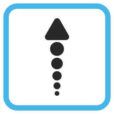 Vektör simgesi bir çerçeve içinde yukarı ok