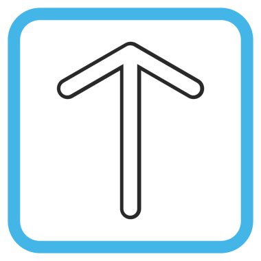 Vektör simgesi bir çerçeve içinde yukarı ok