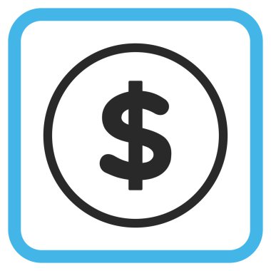 Doları vektör simgesi bir çerçeve içinde