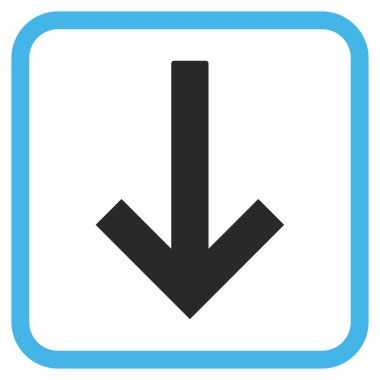 Bir çerçeve içinde ok vektör simgesi