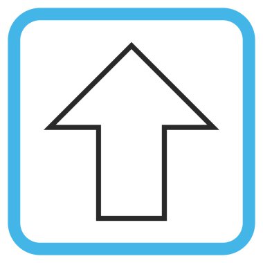 Vektör simgesi bir çerçeve içinde yukarı ok