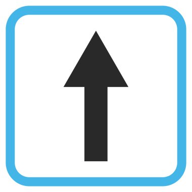 Vektör simgesi bir çerçeve içinde yukarı ok