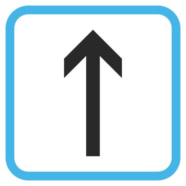 Vektör simgesi bir çerçeve içinde yukarı ok