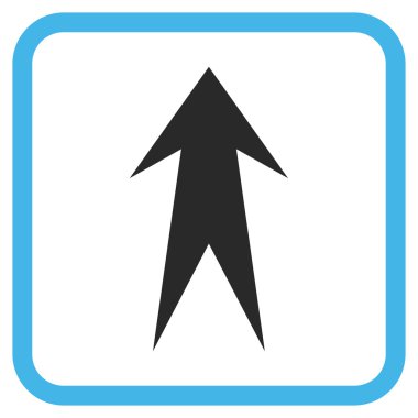 Vektör simgesi bir çerçeve içinde yukarı ok