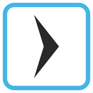 Ok ucu doğru vektör simgesi bir çerçeve içinde