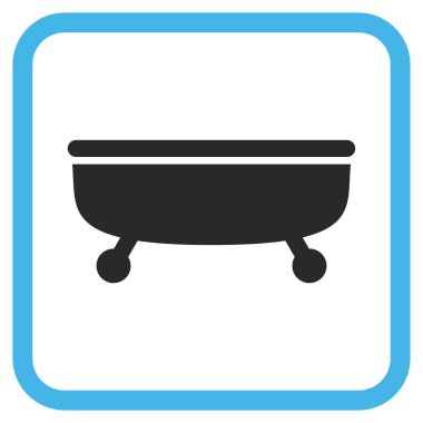 Küvet vektör simgesi bir çerçeve içinde