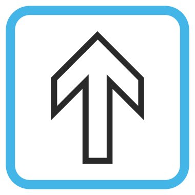 Vektör simgesi bir çerçeve içinde yukarı ok