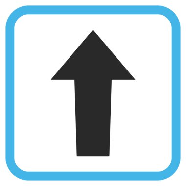 Vektör simgesi bir çerçeve içinde yukarı ok