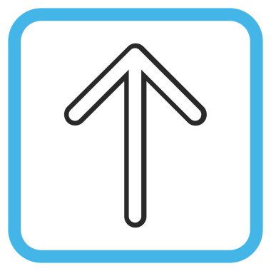 Vektör simgesi bir çerçeve içinde yukarı ok