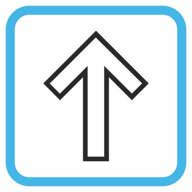 Vektör simgesi bir çerçeve içinde yukarı ok