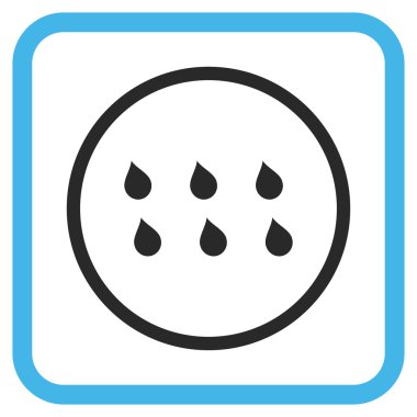 Damla vektör simgesi bir çerçeve içinde