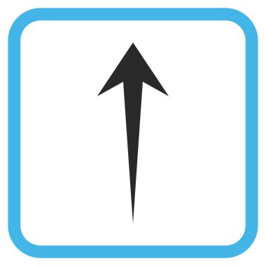 Vektör simgesi bir çerçeve içinde yukarı ok