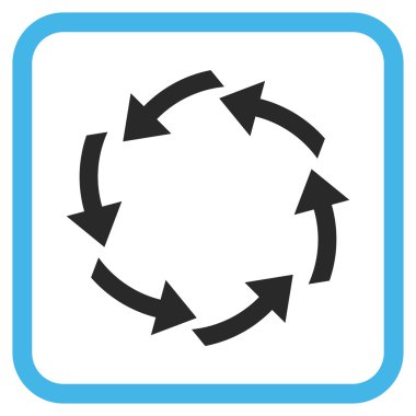 Dolaşım vektör simgesi bir çerçeve içinde