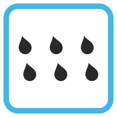 Damla vektör simgesi bir çerçeve içinde