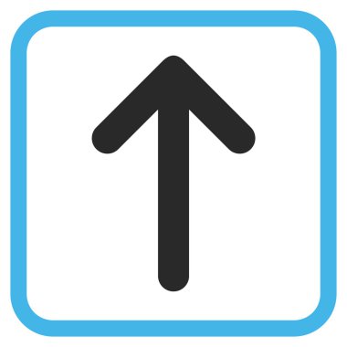 Vektör simgesi bir çerçeve içinde yukarı ok