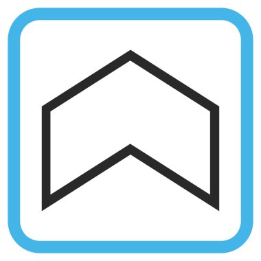 Vektör simgesi bir çerçeve içinde yukarı ok ucu