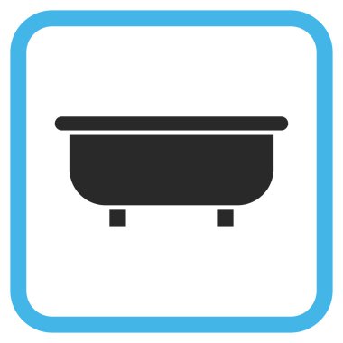 Küvet vektör simgesi bir çerçeve içinde