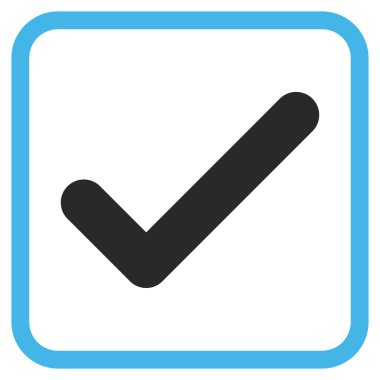 Tamam vektör simgesi bir çerçeve içinde