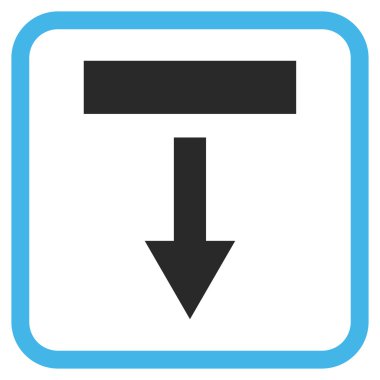 Vektör simgesi bir çerçeve içinde aşağı çekin