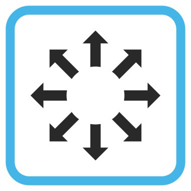 Genişletin okları vektör simgesi bir çerçeve içinde