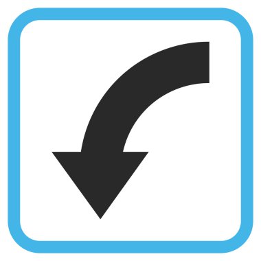 Vektör simgesi bir çerçeve içinde aşağı Döndür