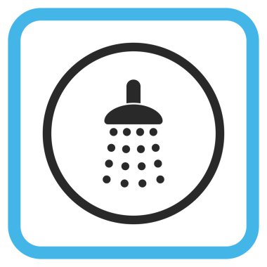 Duş vektör simgesi bir çerçeve içinde