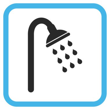 Duş vektör simgesi bir çerçeve içinde