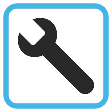 İngiliz anahtarı vektör simgesi bir çerçeve içinde