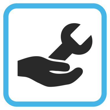 Onarım hizmeti vektör simgesi bir çerçeve içinde