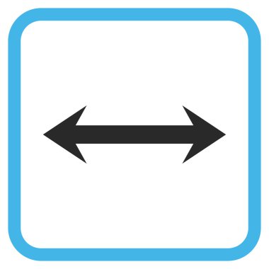 Yatay Çevir vektör simgesi bir çerçeve içinde