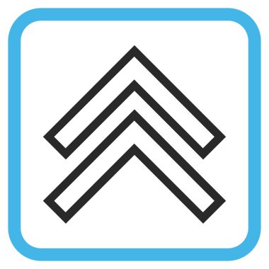 Vektör simgesi bir çerçeve içinde yukarı kayması