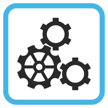 Gears'ı vektör simgesi bir çerçeve içinde