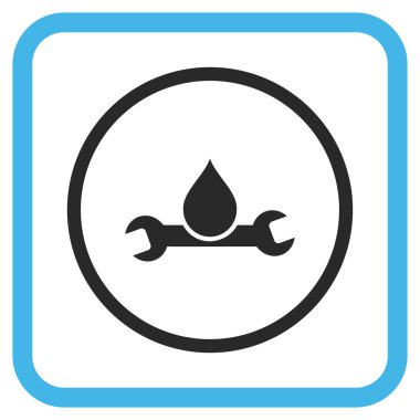 Sıhhi tesisat vektör simgesi bir çerçeve içinde